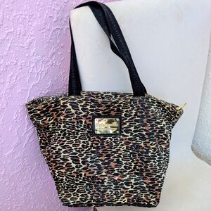 Y2K Betsey Johnson Leopard Print Tote Bag Purse Betseyville Vintage